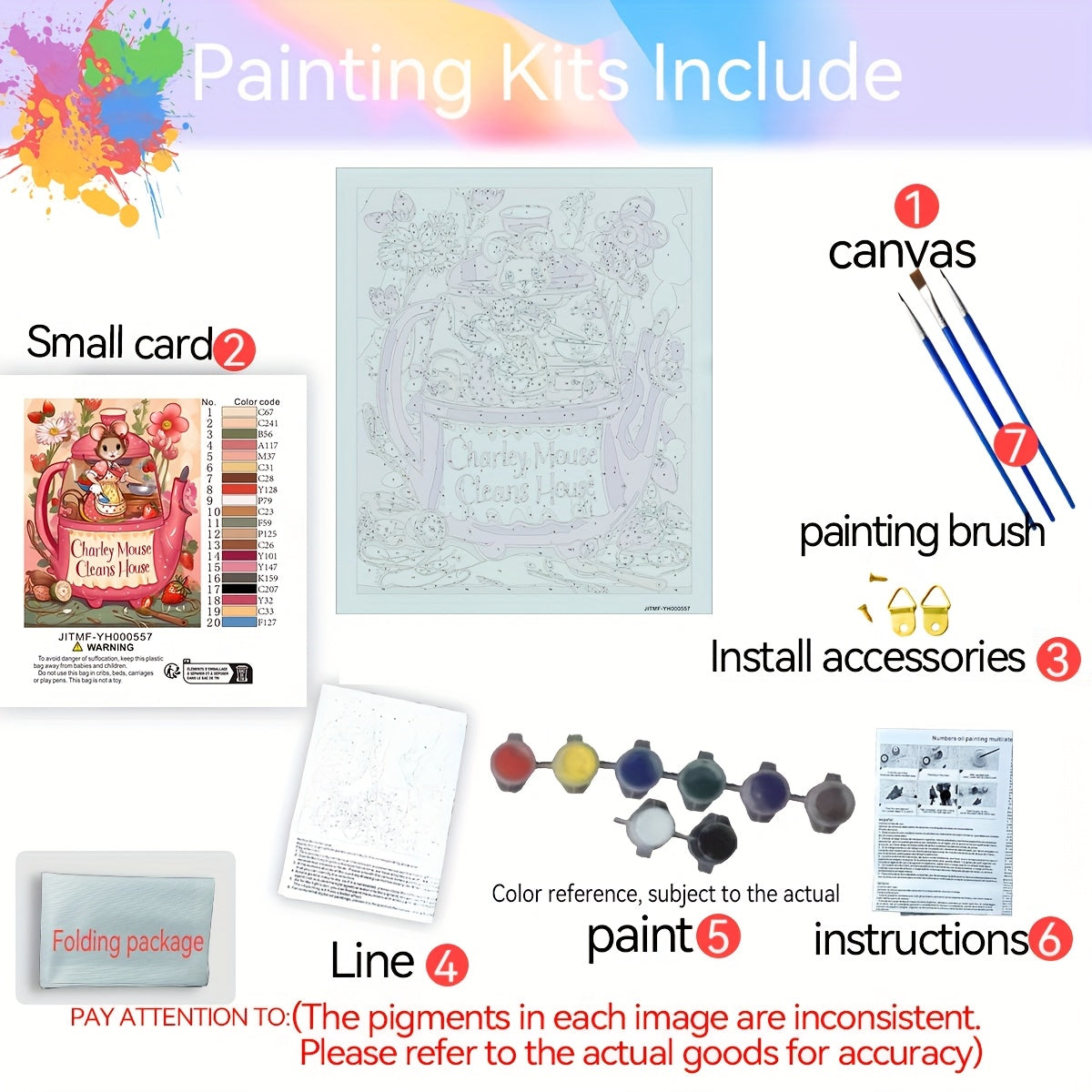 DIY Painting Kit Homemade Chef Mouse for Beginners