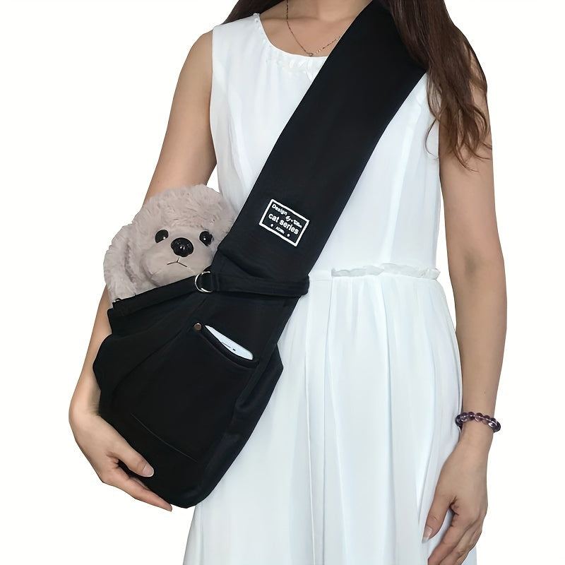 Portable Pet Sling Carrier Adjustable Strap Large Capacity Dog Bag