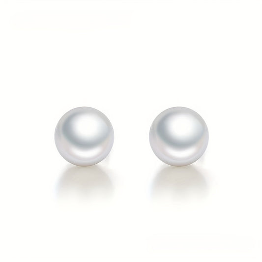 4mm 11mm Freshwater Cultured Pearls 925 Silver Ear Pin Stud Earrings