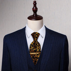 Paisley Silk Tie Set For Men Wedding Neck Tie Clips Men's Gift