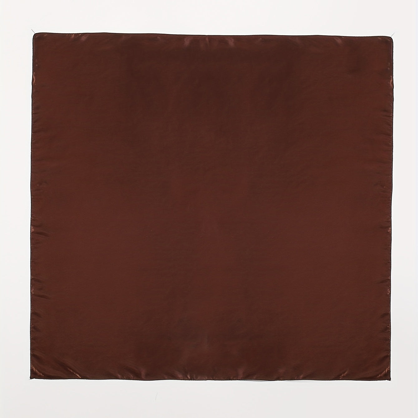 Brown Satin Bandana Classic Square Scarf Women Sun Proof Head Wrap