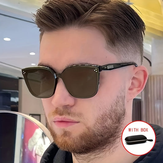 Men's Square Large Frame Glasses Mixed PC Sunglasses 4137
