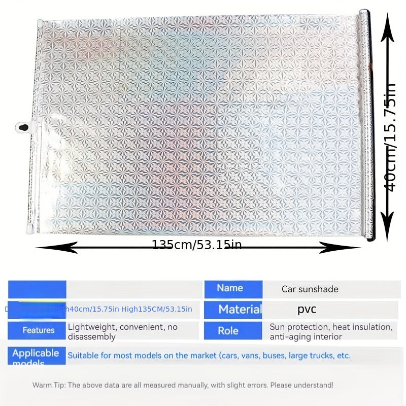 Car Automatic Roll-up Sunshade Curtain Heat Insulation Front Retractable