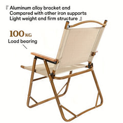 Lightweight Wooden Folding Chair for Outdoor Fishing Camping