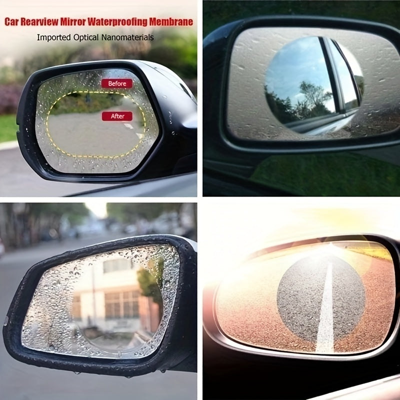 2 Pcs Car Rearview Mirror Rainproof Anti-Fog Protective Film