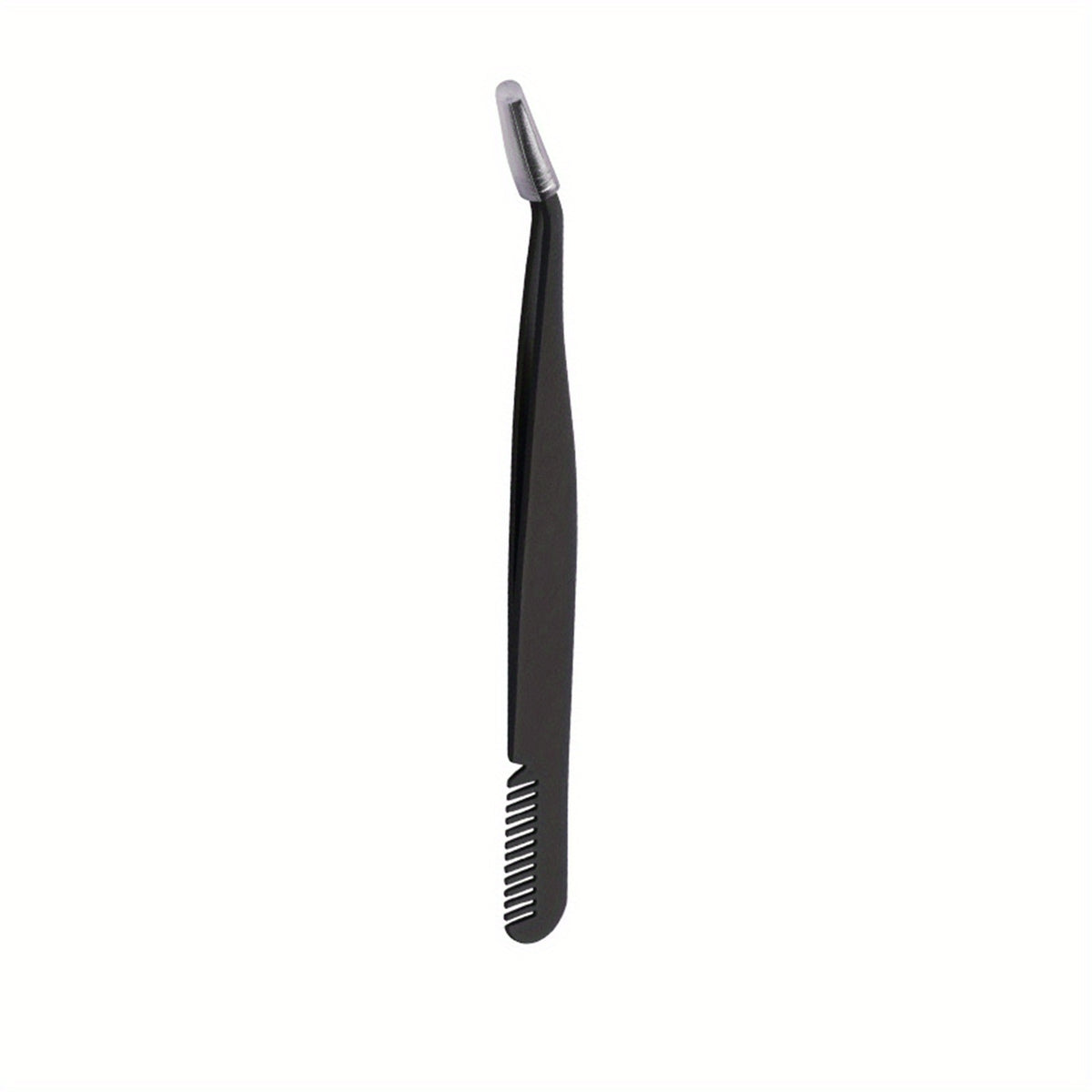 Eyelash Applicator Tool 2 in 1 Curved Lash Tweezers with Comb