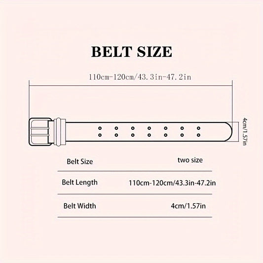 Men's Casual Pants Belt with Hollow Pin Buckle