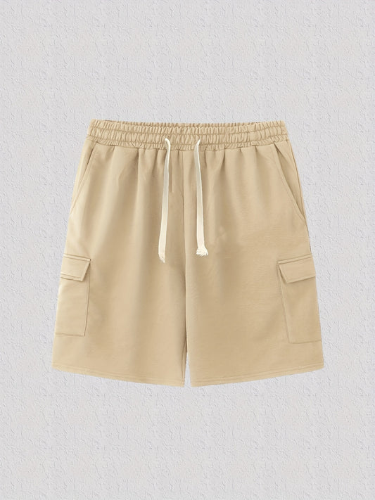 Men's Drawstring Waist Cargo Shorts for Summer Outdoor