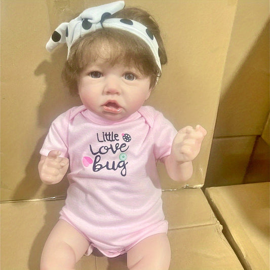Realistic 20 Inch Saskia Lifelike Baby Doll Soft Silicone Real Life Baby Doll