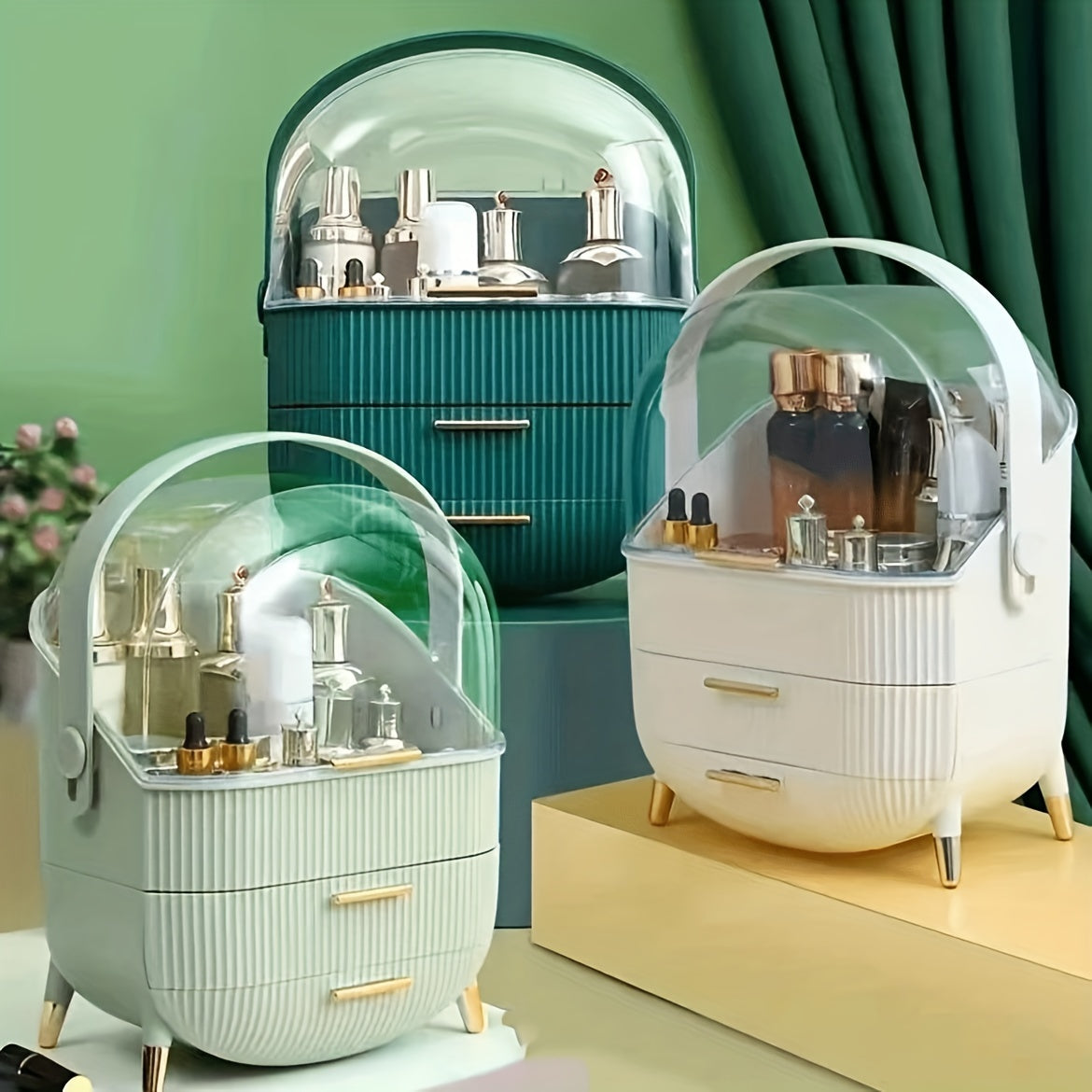 Large Capacity Cosmetic Storage Box Portable Organizer