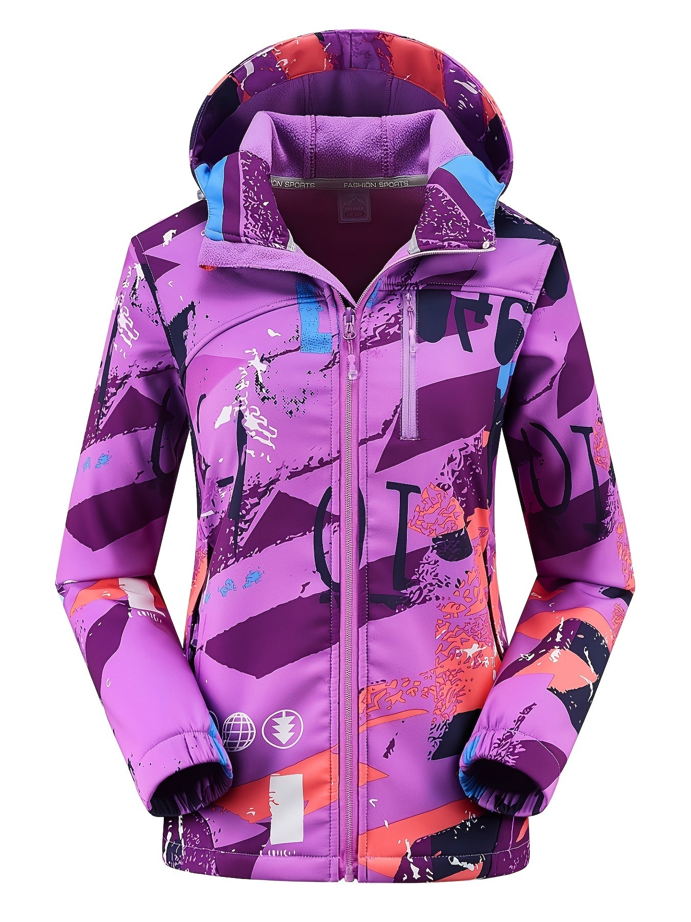 Outdoor Soft Shell Hooded Jacket - Waterproof, Windproof, Fleece Lined