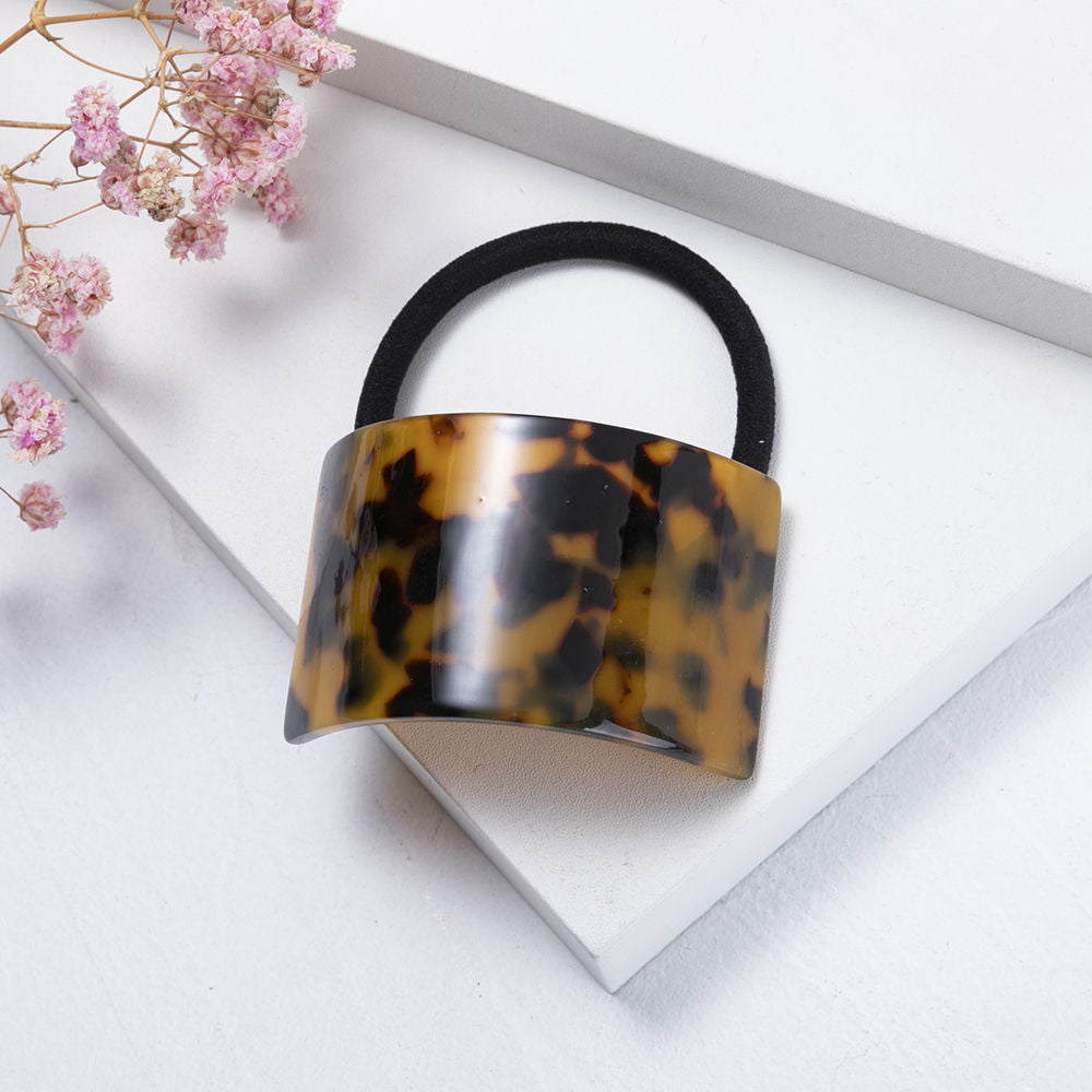 Acetic Hair Tie Geometric Semicircle Buckle Elastic Hair Rope