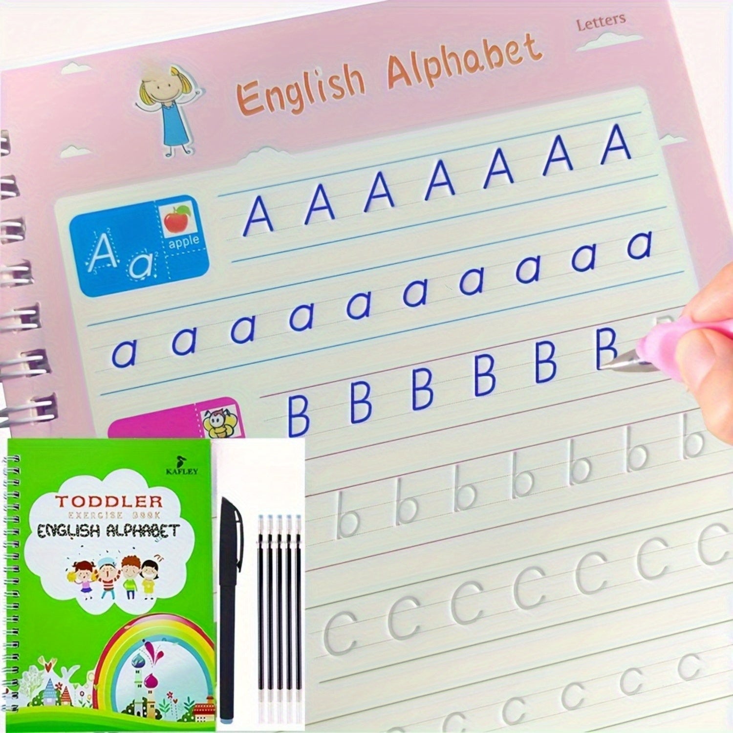 Reusable 3D Calligraphy Practice Book English & Math Learning