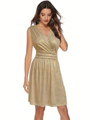  Glitter Ruched Tank Dress