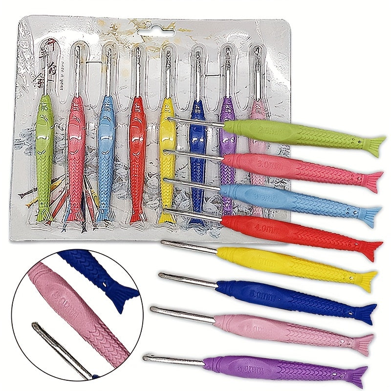 8pcs Sweater Needle Knitting Tools Crochet Fish Hook Set