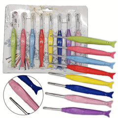 8pcs Sweater Needle Knitting Tools Crochet Fish Hook Set