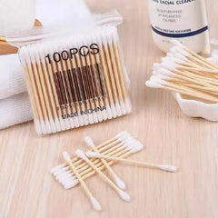 100pcs Makeup Remover Cotton Swabs Disposable Hygienic Beauty Sticks