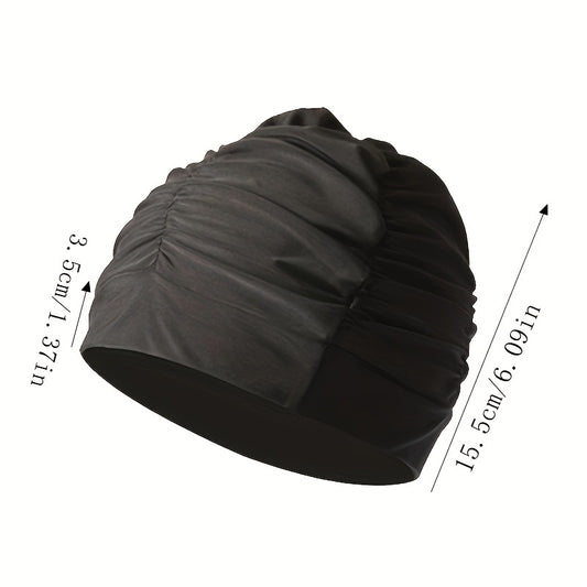Non Slip Elastic Swim Cap with Ear Protection for Men and Women