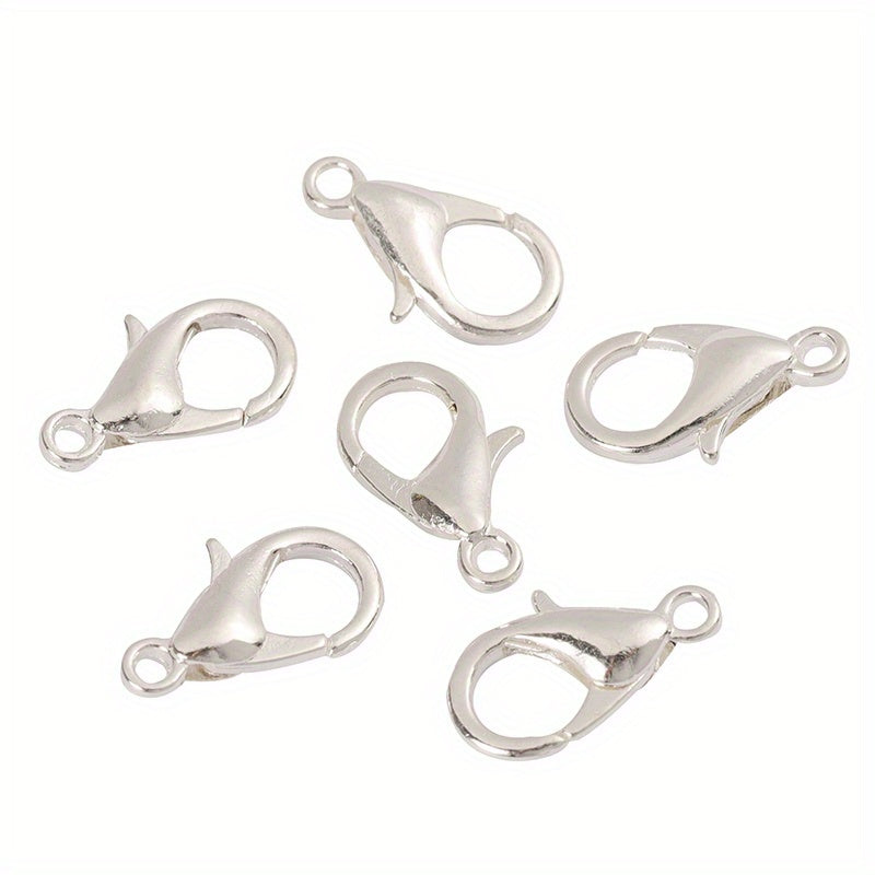60pcs Lobster Clasps for Bracelets Necklaces 10-18mm Hooks Closure Findings
