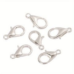60pcs Lobster Clasps for Bracelets Necklaces 10-18mm Hooks Closure Findings