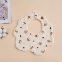 Six Layer Gauze Baby Bib 360 Rotatable Towel