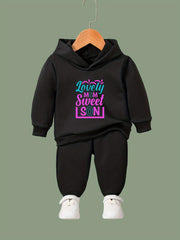 OERYUI Girls boys 2pcs Hooded Pullover Pants Set Spring Fall Gift