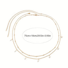 Double Layer Crystal Beads Tassel Waist Chain Belly Chain