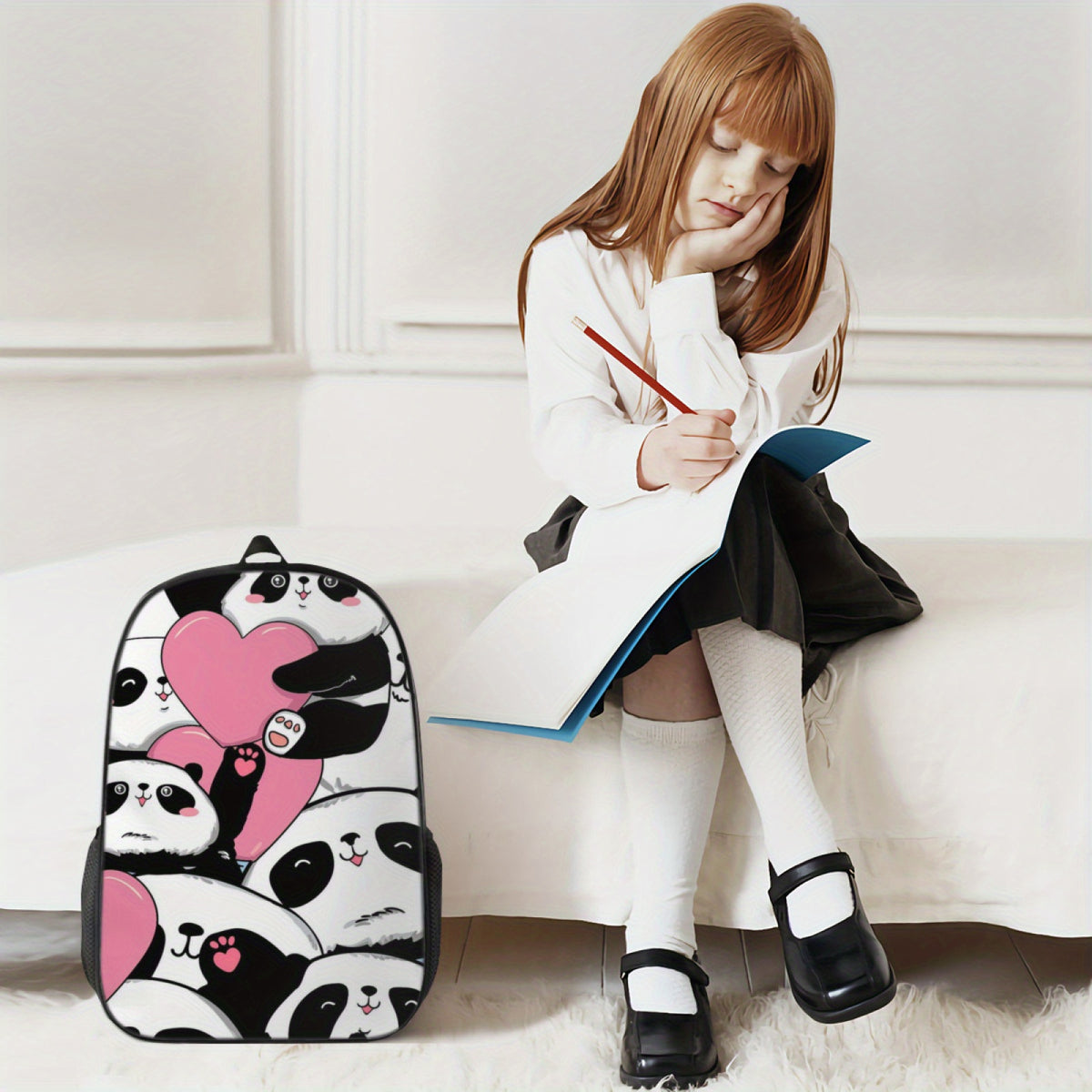 18 cm Graphic Print Bookbags - Lightweight Schoolbags for High School