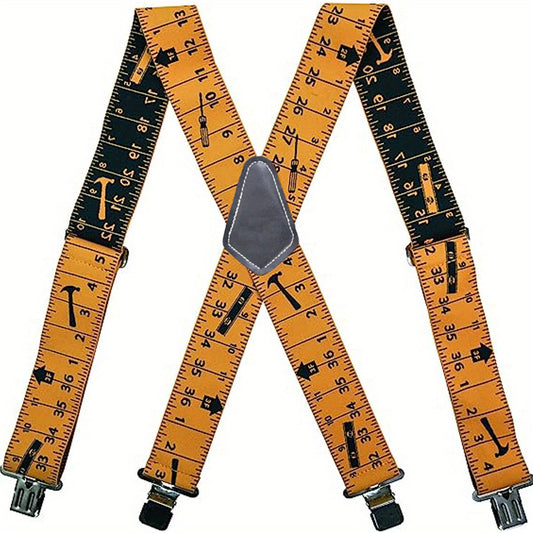 Men's Elastic Wide X-shaped Suspenders for Work Outdoor
