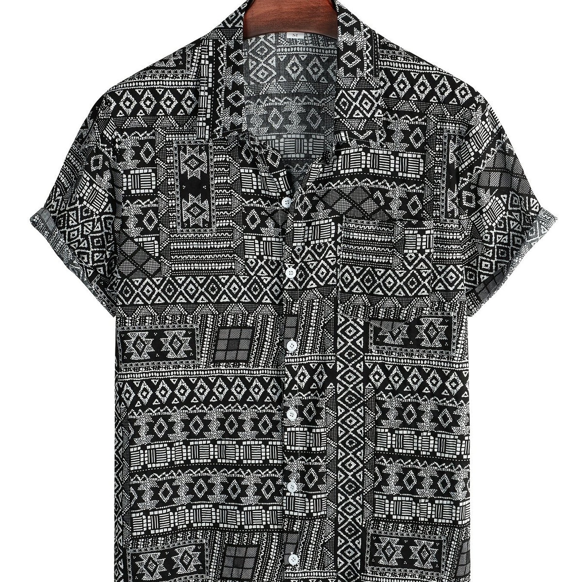Men's Boho Style Short Sleeve Shirt for Spring/Summer