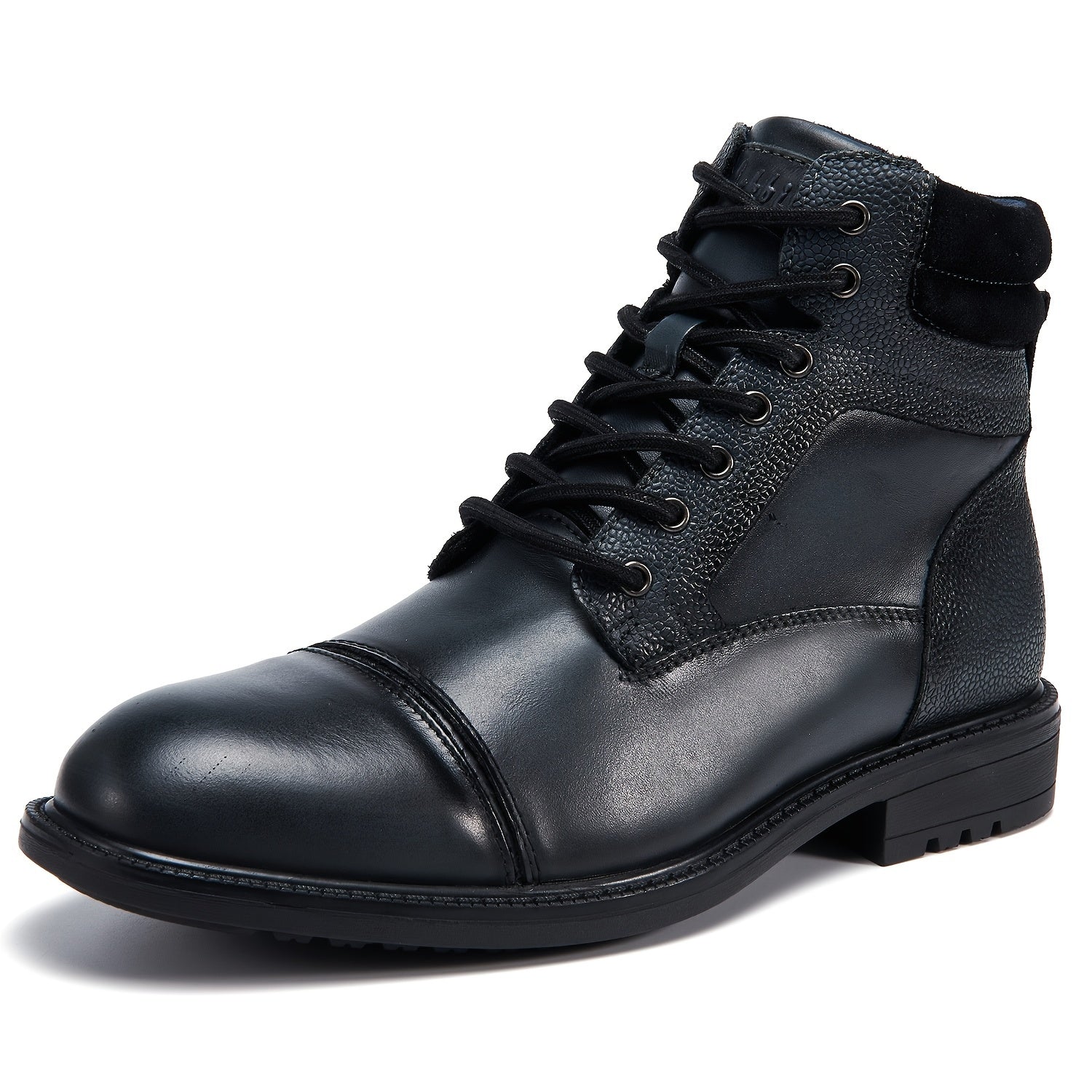 Men's High Top Zipper Boots Pointed Toe Formal Shoes
