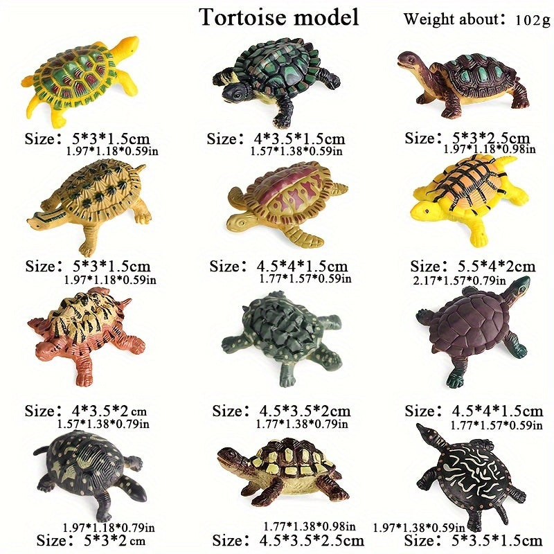 Realistic Sea Turtle Figurines Plastic Ocean Animal Set Kids Educational Toy