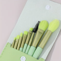 8pcs Candy Makeup Brush Set Portable Mini Travel