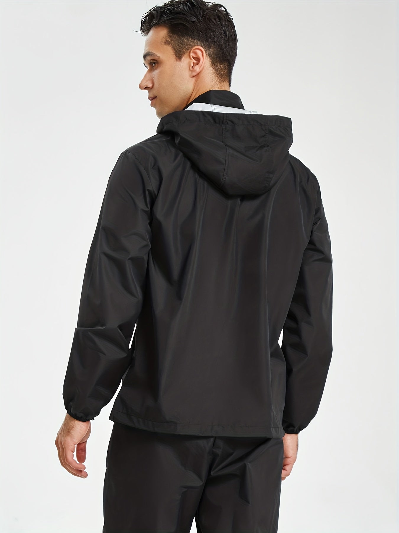 Men's Lightweight Sauna Suit Hooded Sweating Jacket For Weight Loss