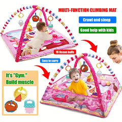Tummy Time Activity Mat for Kids Play Gym Mat Sensory Development