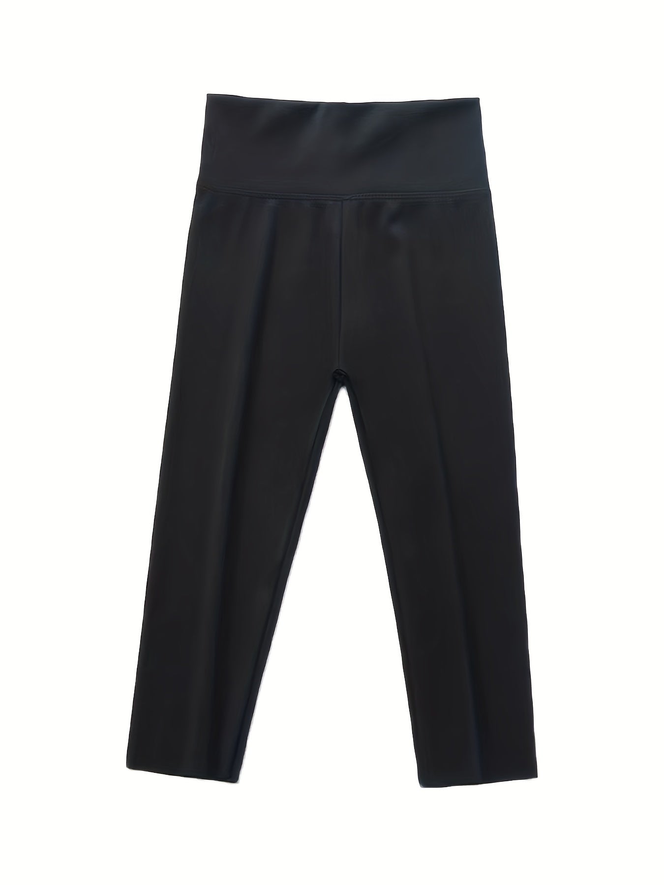 Girls Athletic Workout Leggings Elastic High Waist Tight Slim Yoga Cropped Pants
