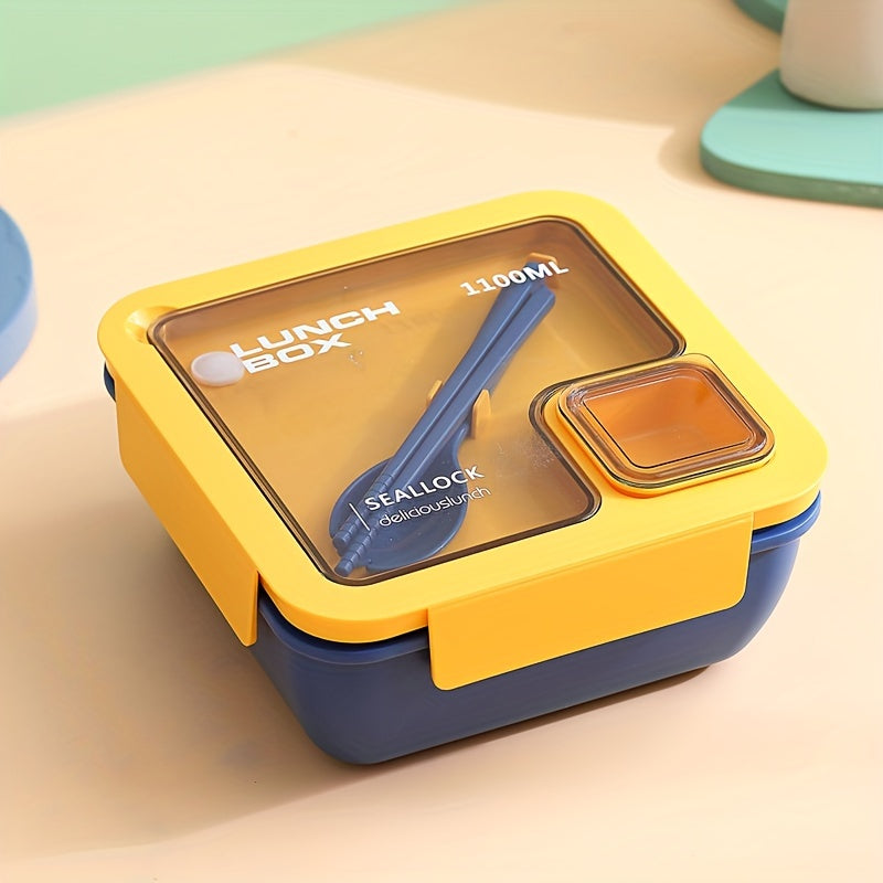 Leakproof Divided Bento Box With Cutlery Microwave Safe Lunch Box