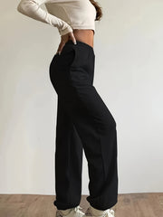  Solid V waist Stretch Joggers With Pockets