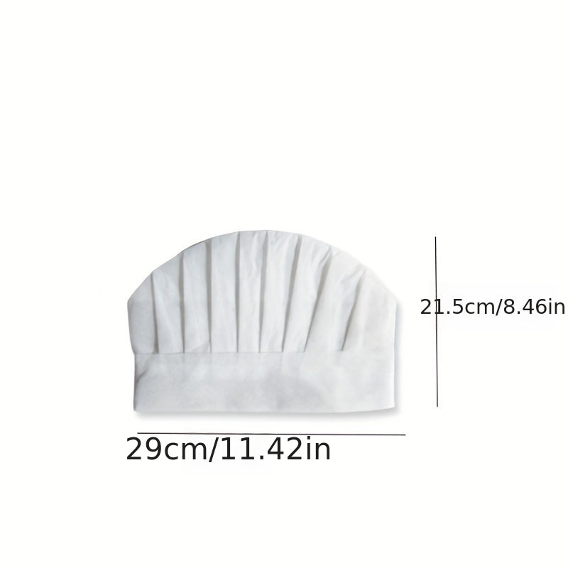 10pcs Disposable Chef Hats Unisex Kitchen Caps for Home Kitchen