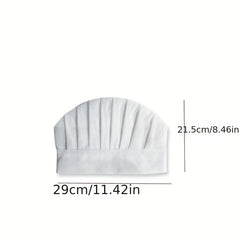 10pcs Disposable Chef Hats Unisex Kitchen Caps for Home Kitchen