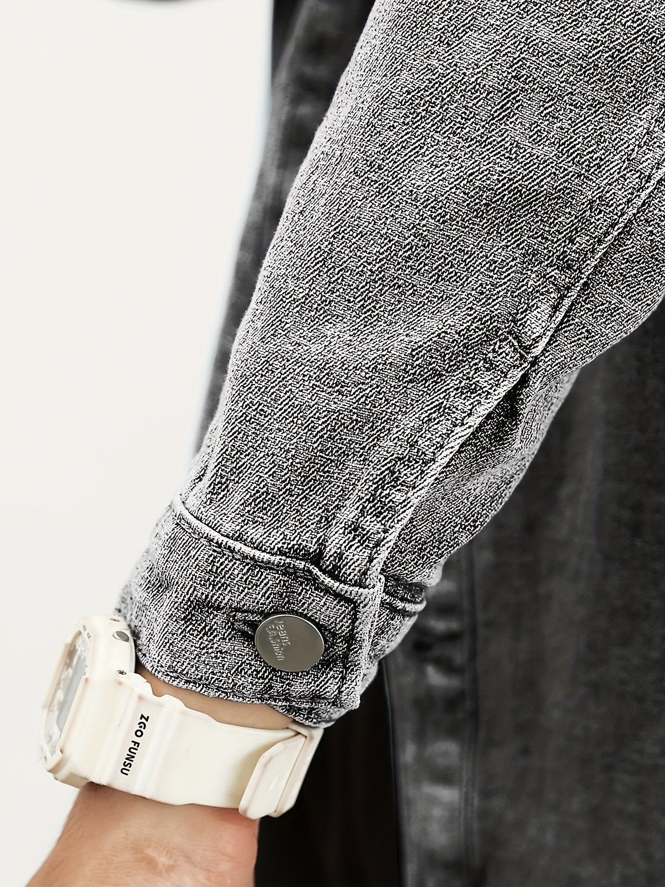 Men's Casual Denim Jacket Button Up Street Style