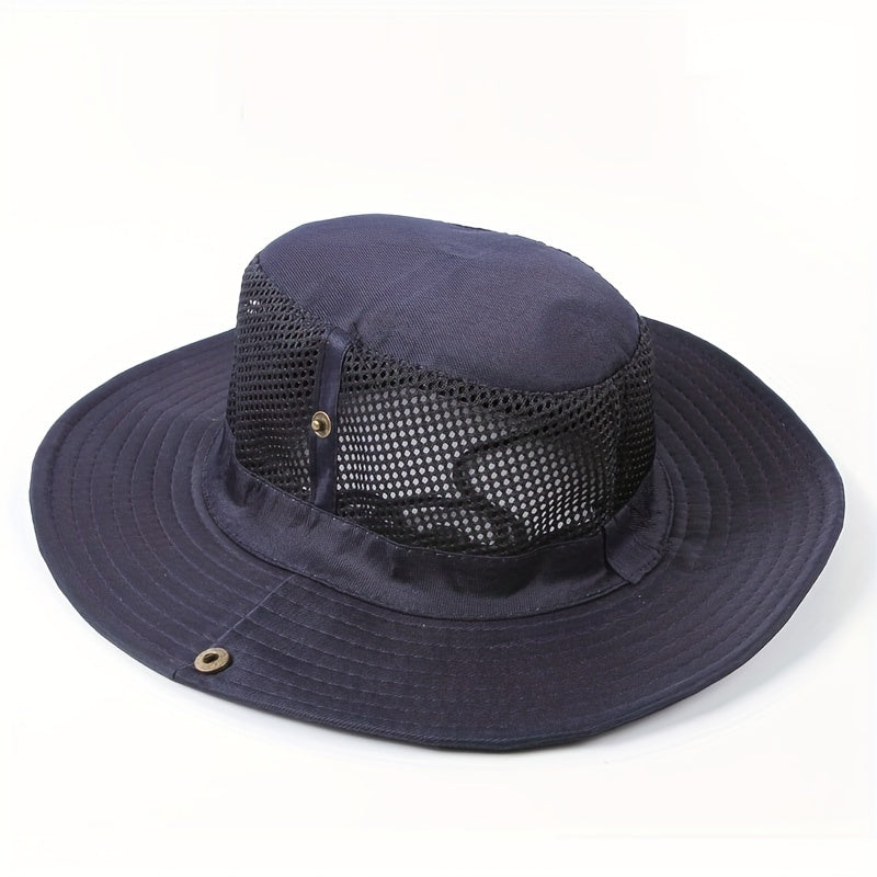 Mesh Hollow Out Sun Hat Unisex Breathable Sunshade Bucket Hat