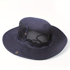 Mesh Hollow Out Sun Hat Unisex Breathable Sunshade Bucket Hat