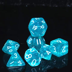 Mini Acrylic Dice Set Monochrome Style - Set of 7