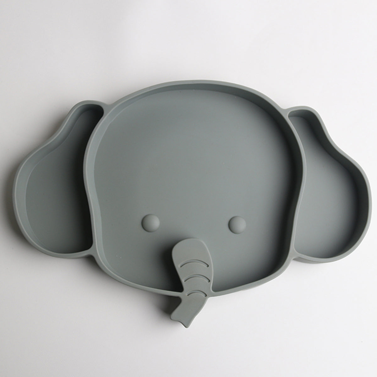 Baby Safe Silicone Elephant Plate for Meals & Snacks