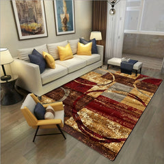 Vintage Circle PVC Floor Mat Soft Geometric Area Rug