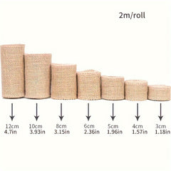 Natural Jute Roll DIY Craft Twine Strip Christmas Wedding Decor
