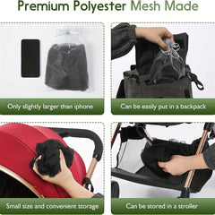 Breathable Mosquito Net for Strollers Bassinets Pack 'n Plays Car Seats