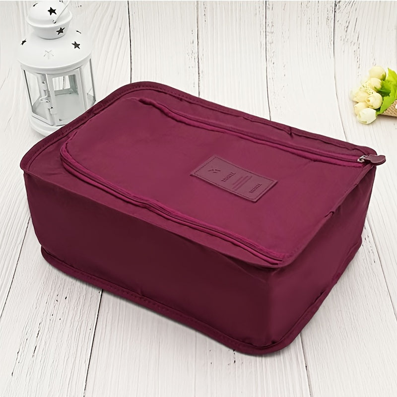 Portable Folding Shoe Storage Bag for Travel, 11.8 x 8.2 x 4.7 Inches