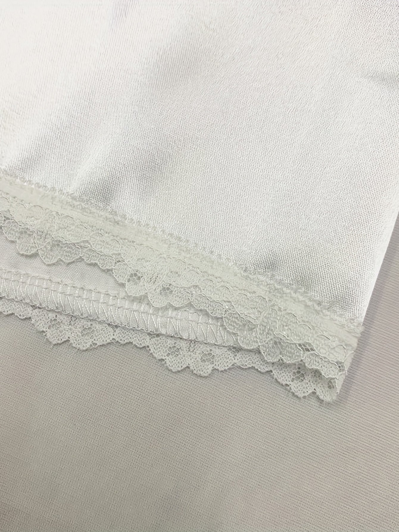 Lace Trim Midi Skirt Casual Solid Skirt Women's Clothing